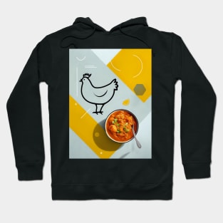 Butter chicken minimalist art Hoodie